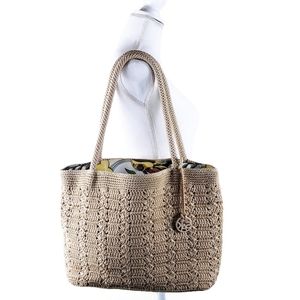 The Sak knit bag in beige